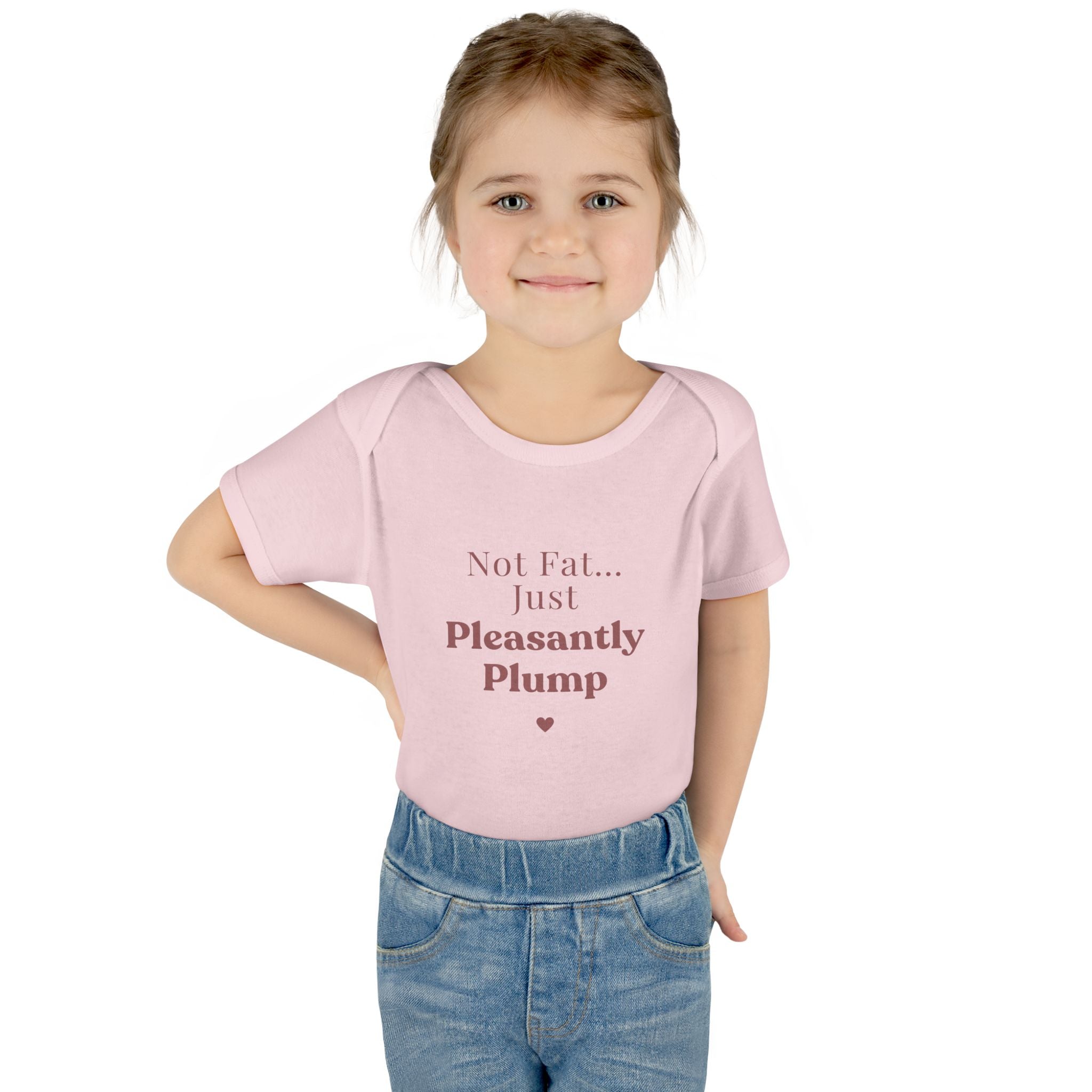 Infant Bodysuit — "Not Fat... Just Pleasantly Plump" Cute Baby Onesie