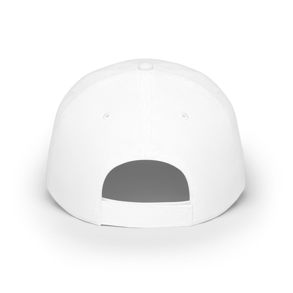 Extra Capacity Cap — Minimalist White Baseball Hat with Small Heart